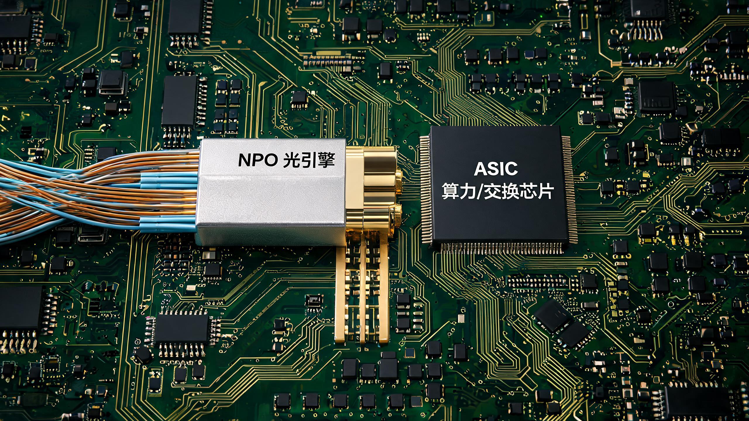 NPO 光引擎在 GPU 板卡上的装机实物图